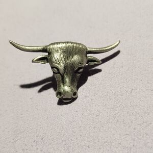 JJ Jonette Vintage Pewter Pin Steer Head